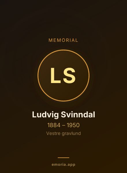 Memorial portrait of Ludvig Svinndal
