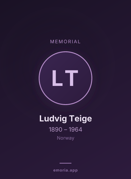 Memorial portrait of Ludvig Teige