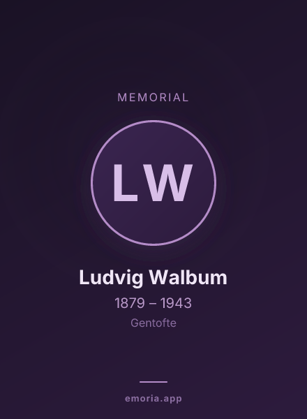Memorial portrait of Ludvig Walbum