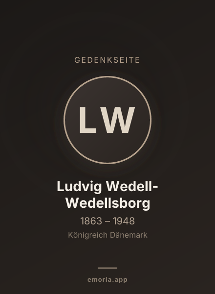 Gedenkportrait von Ludvig Wedell-Wedellsborg
