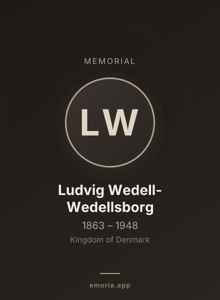 Memorial portrait of Ludvig Wedell-Wedellsborg