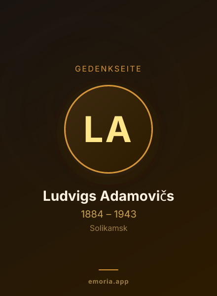 Gedenkportrait von Ludvigs Adamovičs