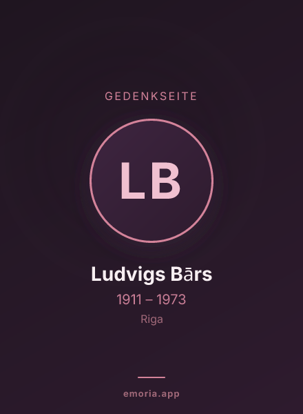 Gedenkportrait von Ludvigs Bārs