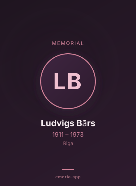 Memorial portrait of Ludvigs Bārs