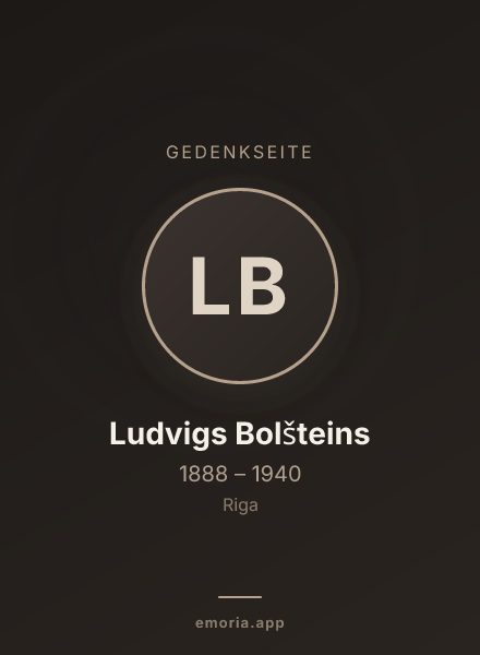 Gedenkportrait von Ludvigs Bolšteins