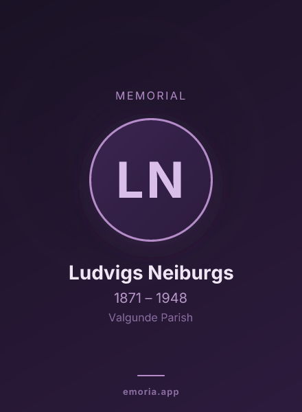 Memorial portrait of Ludvigs Neiburgs