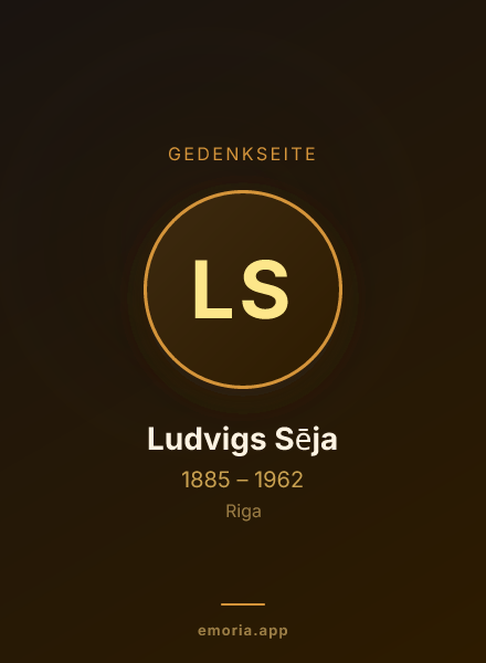 Gedenkportrait von Ludvigs Sēja