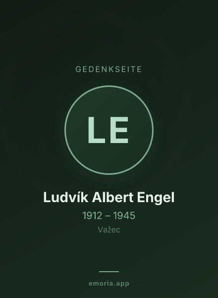 Gedenkportrait von Ludvík Albert Engel