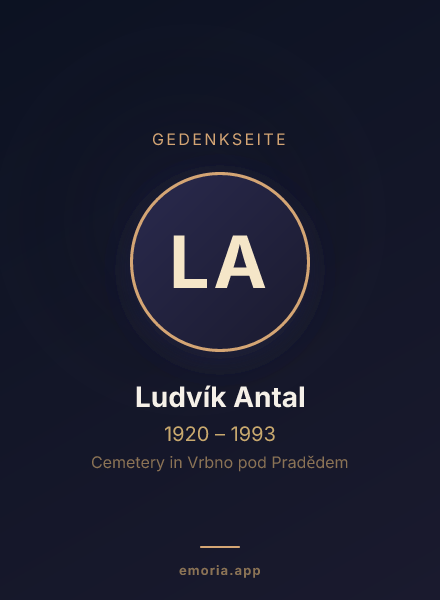 Gedenkportrait von Ludvík Antal