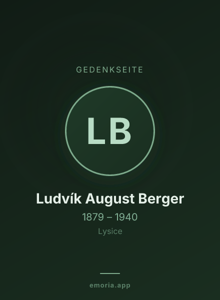 Gedenkportrait von Ludvík August Berger