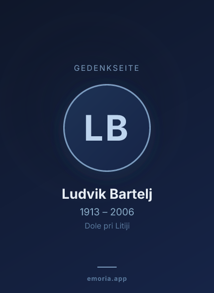 Gedenkportrait von Ludvik Bartelj