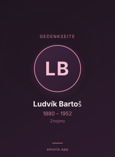 Gedenkportrait von Ludvík Bartoš