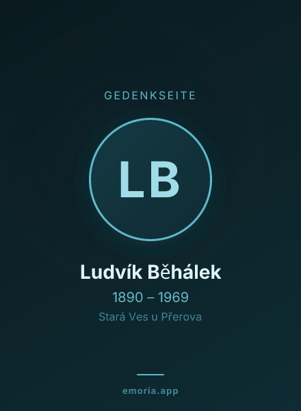 Gedenkportrait von Ludvík Běhálek