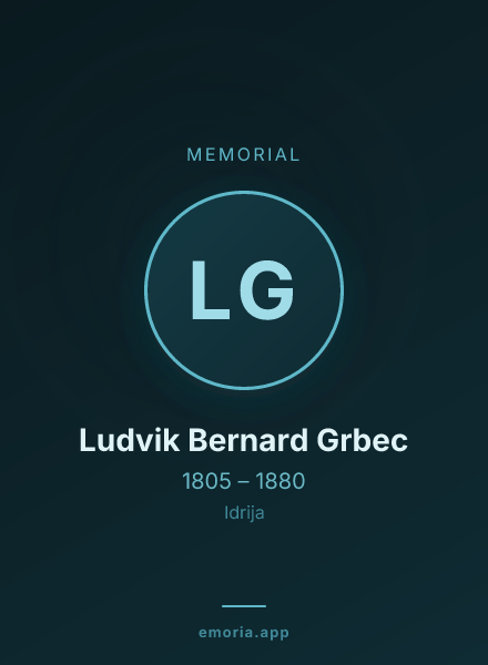 Memorial portrait of Ludvik Bernard Grbec