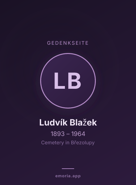 Gedenkportrait von Ludvík Blažek