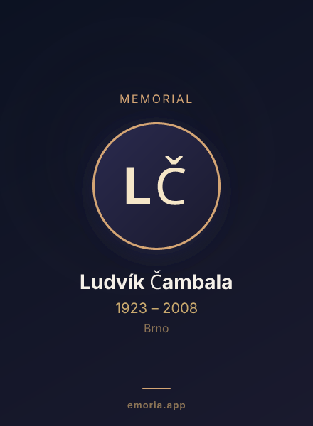 Memorial portrait of Ludvík Čambala