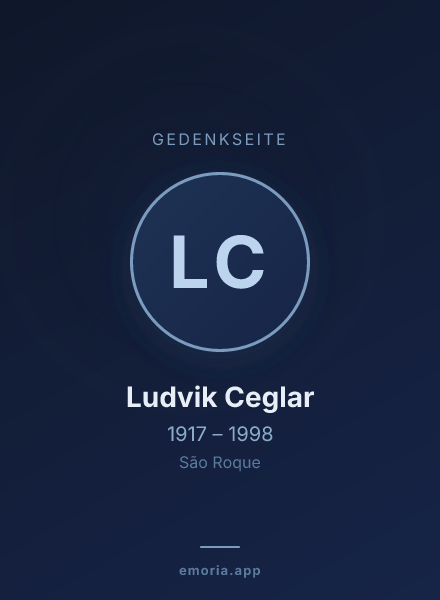 Gedenkportrait von Ludvik Ceglar