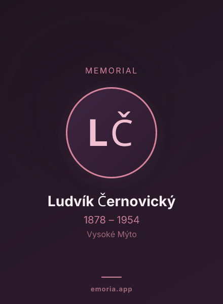 Memorial portrait of Ludvík Černovický
