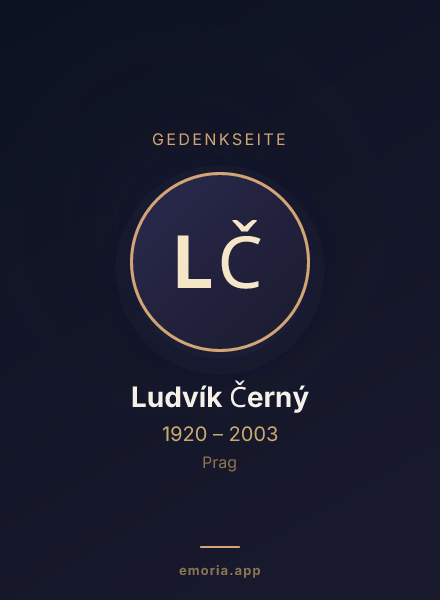 Gedenkportrait von Ludvík Černý