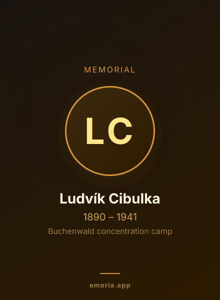 Memorial portrait of Ludvík Cibulka