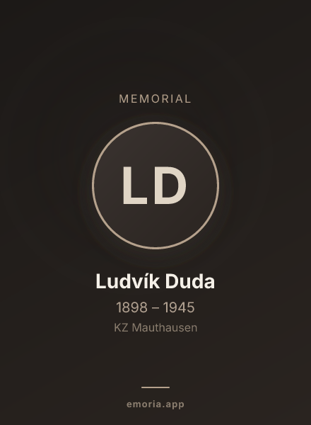 Memorial portrait of Ludvík Duda