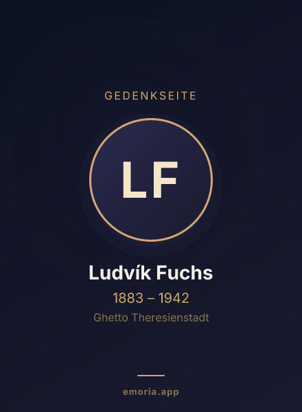 Gedenkportrait von Ludvík Fuchs
