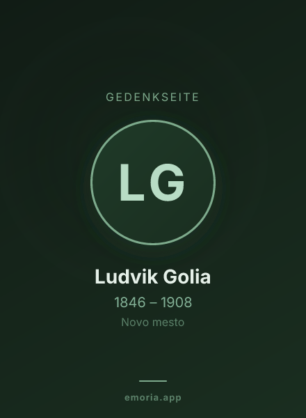 Gedenkportrait von Ludvik Golia