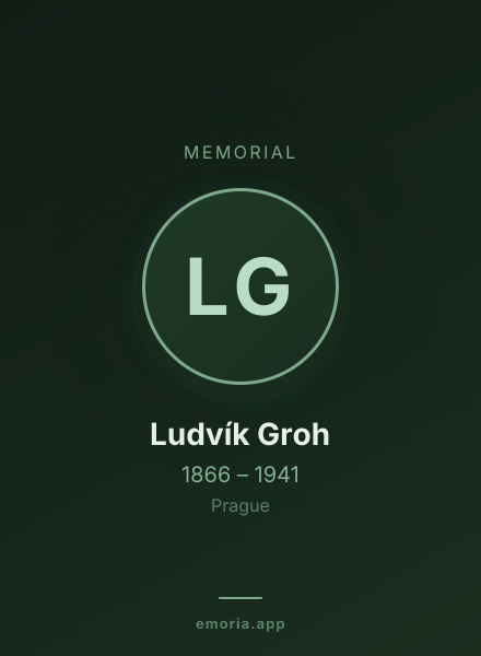 Memorial portrait of Ludvík Groh