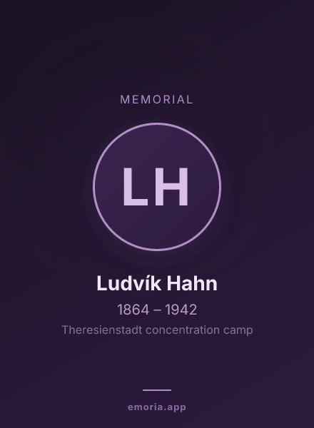 Memorial portrait of Ludvík Hahn