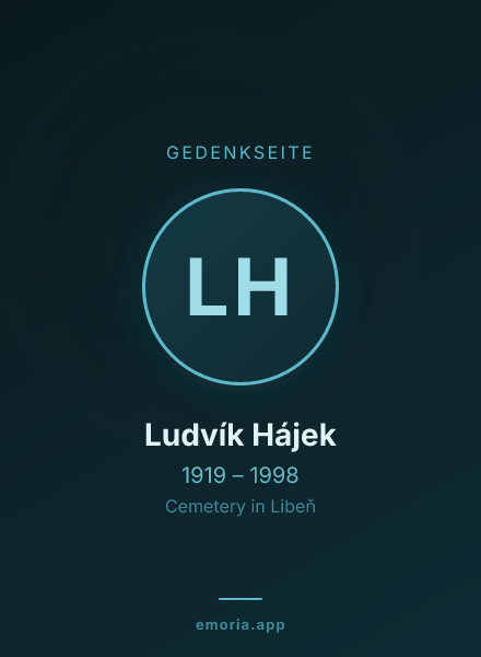 Gedenkportrait von Ludvík Hájek