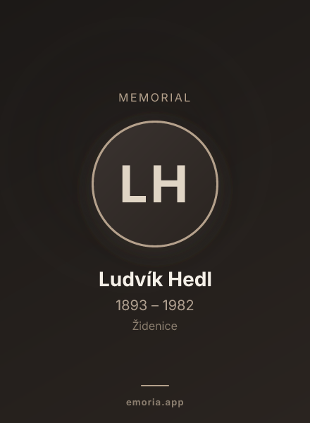 Memorial portrait of Ludvík Hedl