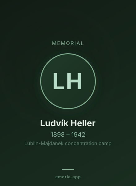 Memorial portrait of Ludvík Heller