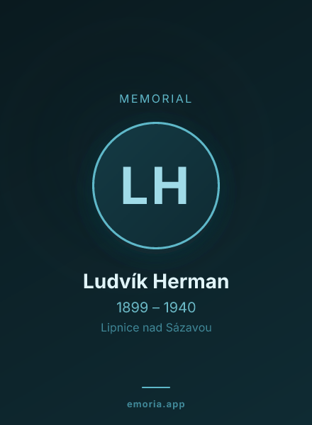 Memorial portrait of Ludvík Herman