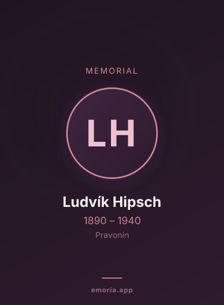 Memorial portrait of Ludvík Hipsch