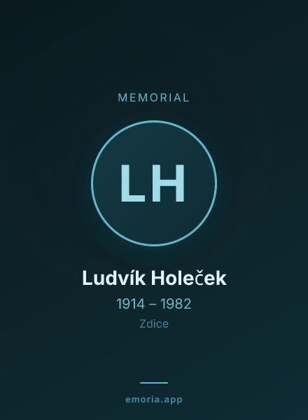 Memorial portrait of Ludvík Holeček