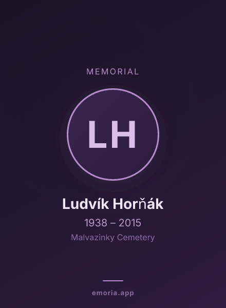 Memorial portrait of Ludvík Horňák