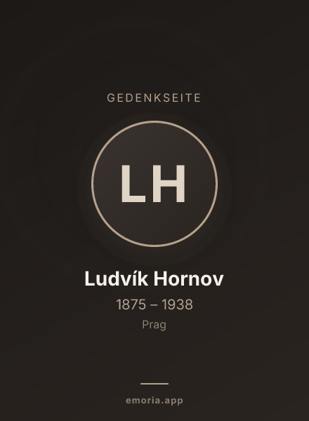 Gedenkportrait von Ludvík Hornov