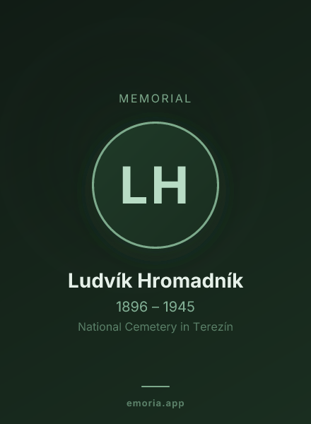 Memorial portrait of Ludvík Hromadník