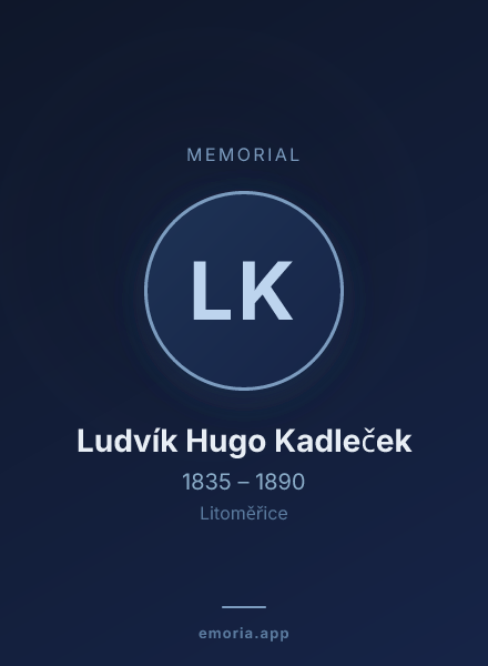 Memorial portrait of Ludvík Hugo Kadleček