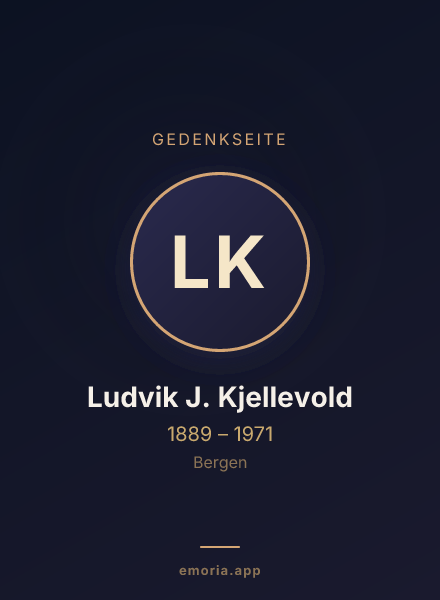 Gedenkportrait von Ludvik J. Kjellevold