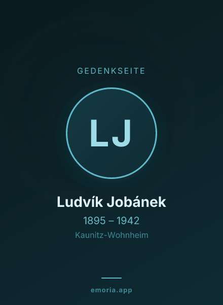 Gedenkportrait von Ludvík Jobánek