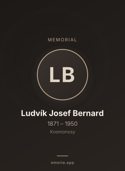 Memorial portrait of Ludvík Josef Bernard