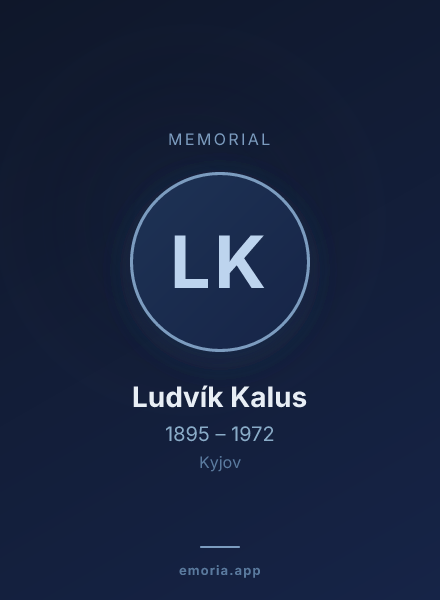 Memorial portrait of Ludvík Kalus