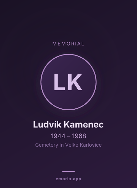 Memorial portrait of Ludvík Kamenec
