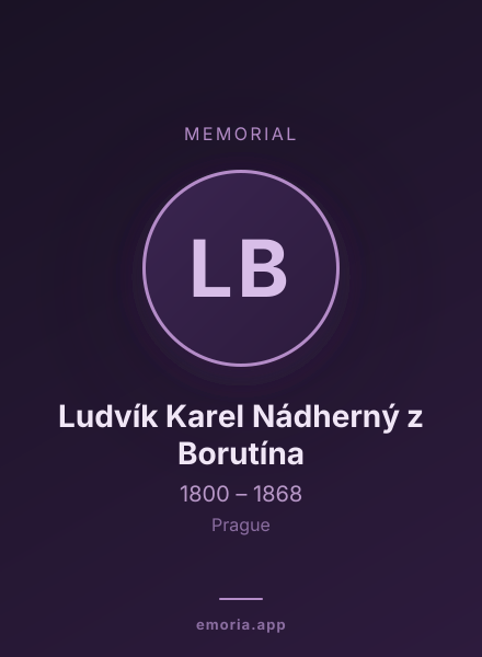 Memorial portrait of Ludvík Karel Nádherný z Borutína