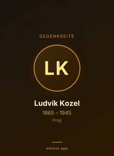 Gedenkportrait von Ludvík Kozel
