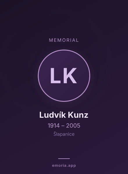 Memorial portrait of Ludvík Kunz