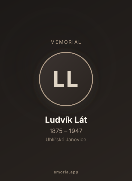 Memorial portrait of Ludvík Lát