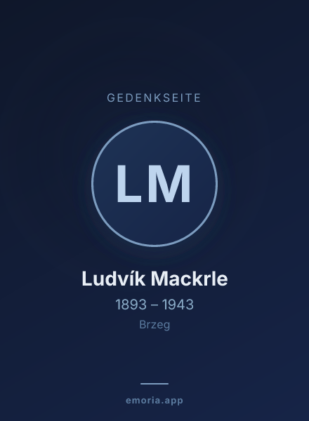 Gedenkportrait von Ludvík Mackrle