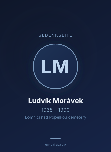 Gedenkportrait von Ludvík Morávek